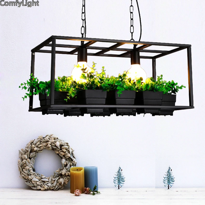 ECO terrarium lighting natural plants Potted Plant Pendant Light Lamp