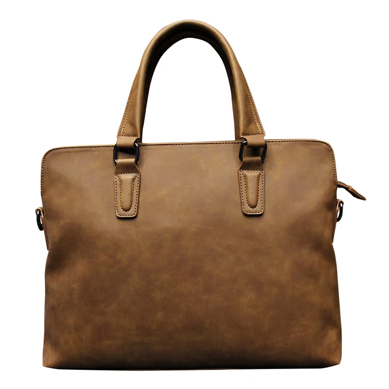 

Men PU Leather Handbag Solid Color Male Shoulder Bags Casual Traveling Messenger Bag Large Capacity Crossbody Bags Laptop Bag