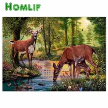 На заказ, алмазная живопись для фото, олень, лес, алмазная живопись, вышивка крестом, ручка, полный квадрат/Ронде