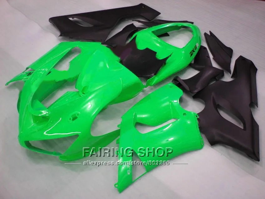 Светильник-зеленый комплект обтекателей zx6r 05 06 2005 2006 Высококачественные