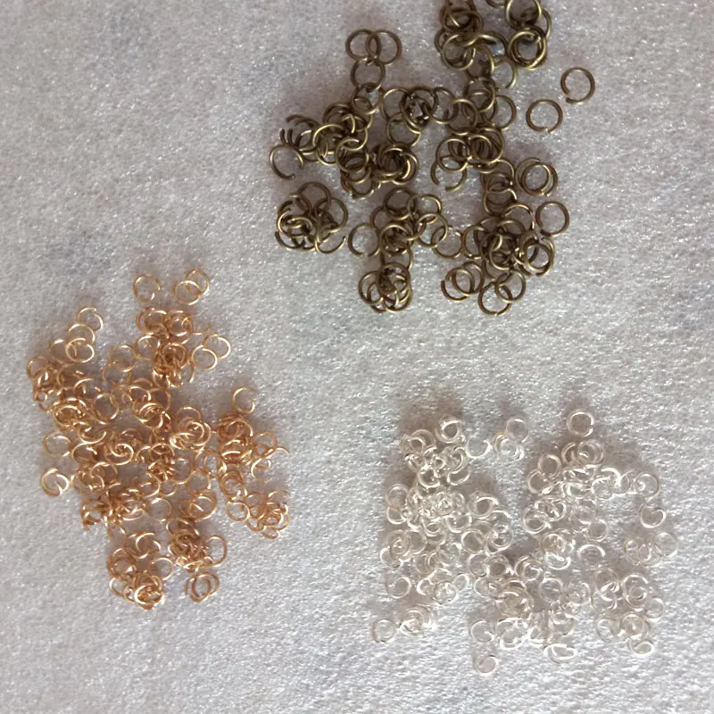 

2000pcs 5mm Metal Open Jump Rings Bronze/Gold/Rose Gold/Silver Link Loops For DIY Jewelry Making Connector