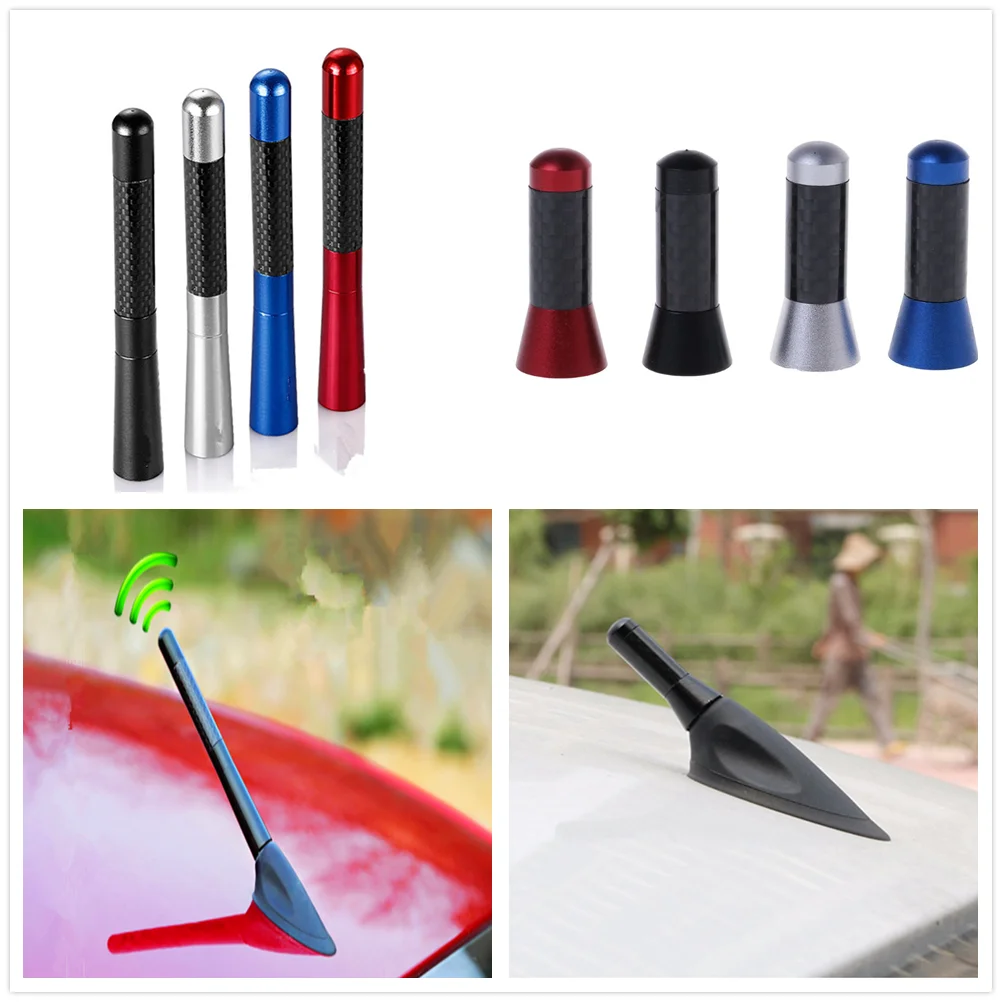 

Car Carbon Fiber Short metal Radio signal Antenna for Renault Latitude Laguna Frendzy DeZir Safrane ZE Megane Kadjar R-Space