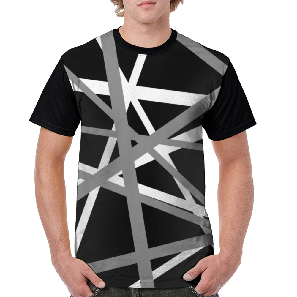 Ван Хален футболка франкенстрат обесцвечивающая Футболка короткий рукав 6xl графическая футболка полиэстер уличная футболка - Цвет: Черный