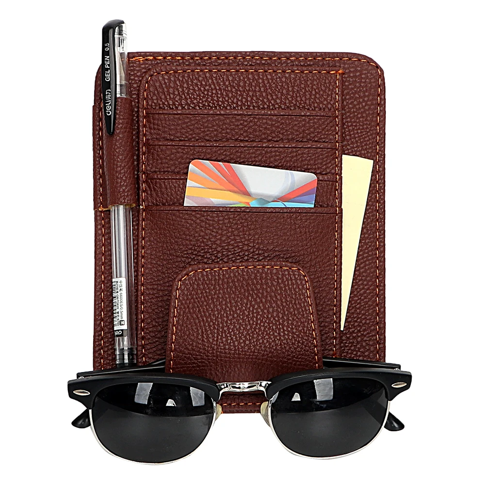 YOSOLO Multi Function Hanging Bag Auto Stowing Tidying Storage Pouch Sunshade Cover Car Visor Clip Organizer Pen IC Card Holder YOSOLO Multi Function Hanging Bag Auto Stowing Tidying Storage Pouch Sunshade Cover Car Visor Clip Organizer Pen IC Card Holder
