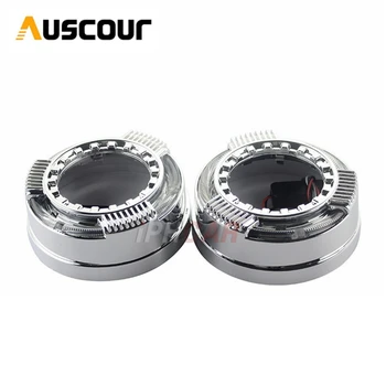 

2pcs 3.0 inch led day running led angel eyes day running bixenon Projector lens shrouds white color hid xenon kit headlight DIY