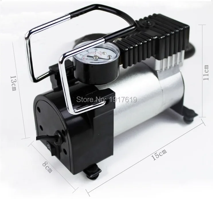 

Portable Mini 12V 100 PSI Car Air Compressor Electric Tire Inflator Pump Equipped Accurate Pressure Gauge