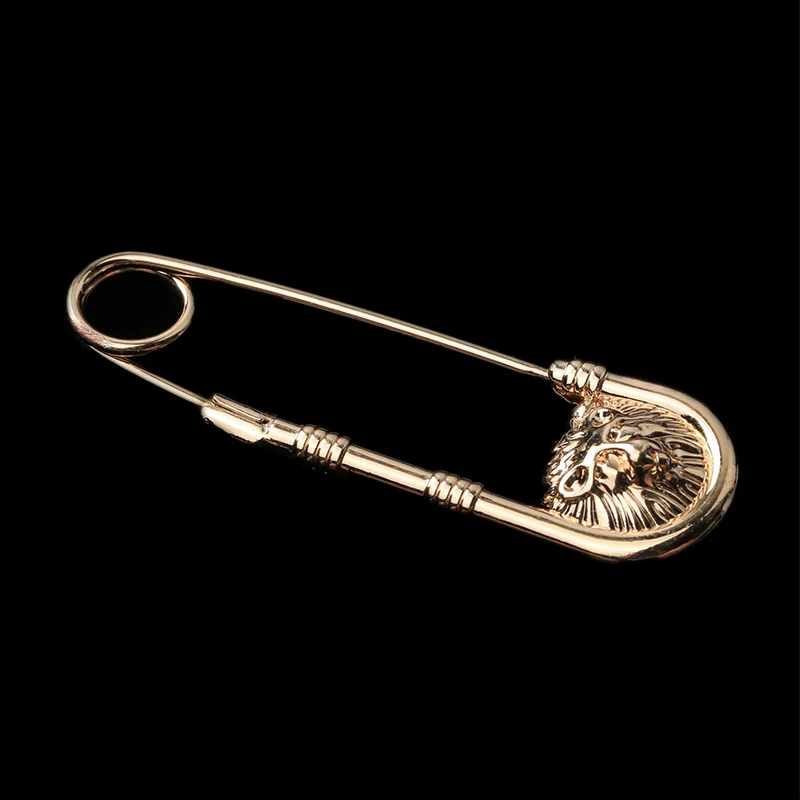 

Mdiger Fashion Trendy Metal Lion Head Pins Brooch for Men's Casual Accessories Safty Pin Lion Brooch Pins Alloy Brooch 10PCS