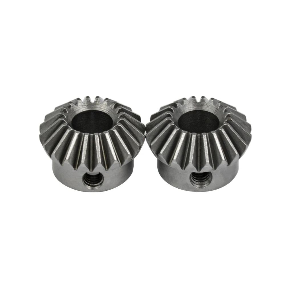 AIYIMA 2 piezas 8mm 1:1 engranaje cónico 1 módulo 20 dientes con orificio interior 8mm Unidad de 90 grados conmutación de engranajes de acero agujero de tornillo M4 AIYIMA 2 piezas 8mm 1:1 engranaje cónico 1 módulo 20 dientes con orificio interior 8mm Unidad de 90 grados conmutación de engranajes de acero agujero de tornillo M4
