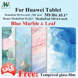 T5 10 мраморный литературный лист умный флип-чехол кожаный чехол для huawei MediaPad M5 10 pro/M5 10,8 8,4 "M5 Lite 10,1 чехол для планшета