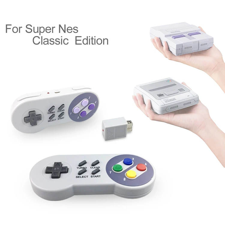 2,4G USB Беспроводной контроллер геймпад для супер-нойд SNES Классические мини Игровые приставки аксессуары