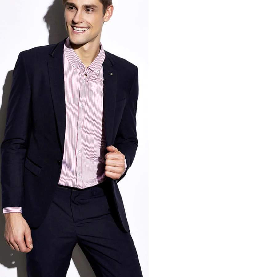 Black Smart Casual Men's Business Suit Wedding Costume for Men Groom Suit Blazer Masculino Slim Fit 2 Pieces (Jacket+Pants) 2018