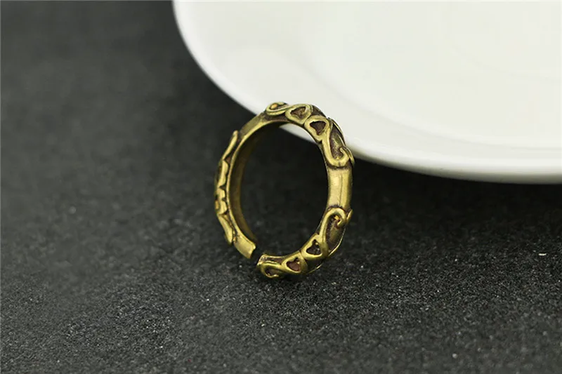 Brass Vintage  Pattern Key Rings (10)