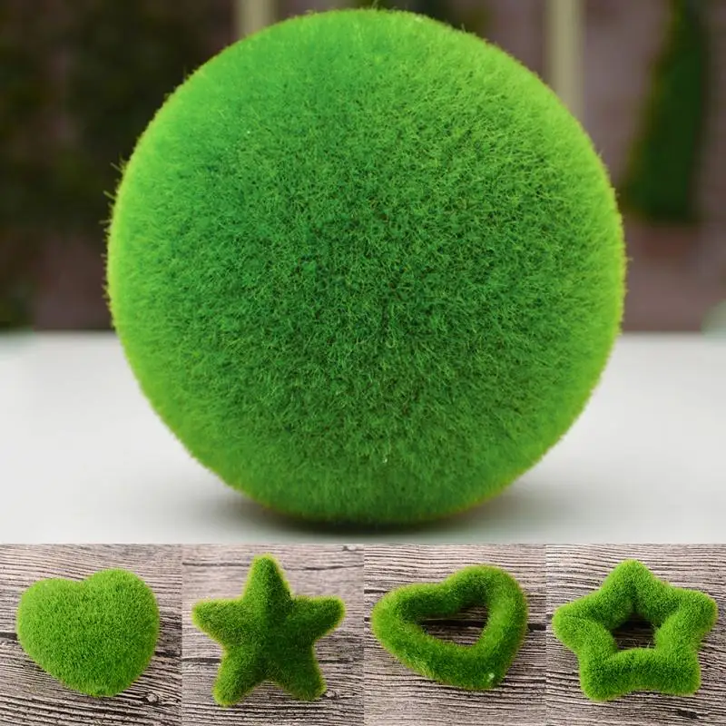 

1PC Fresh Artificial Moss Balls Green Plant Home Party Garden Wedding Decoration Moss Ornament Photography Props