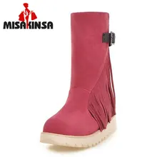 Женские зимние сапоги на плоской подошве женские модные туфли с пряжками и подвесками с круглым носком совершенно новые женские зимние теплые сапоги с мехом размер обуви 34-43