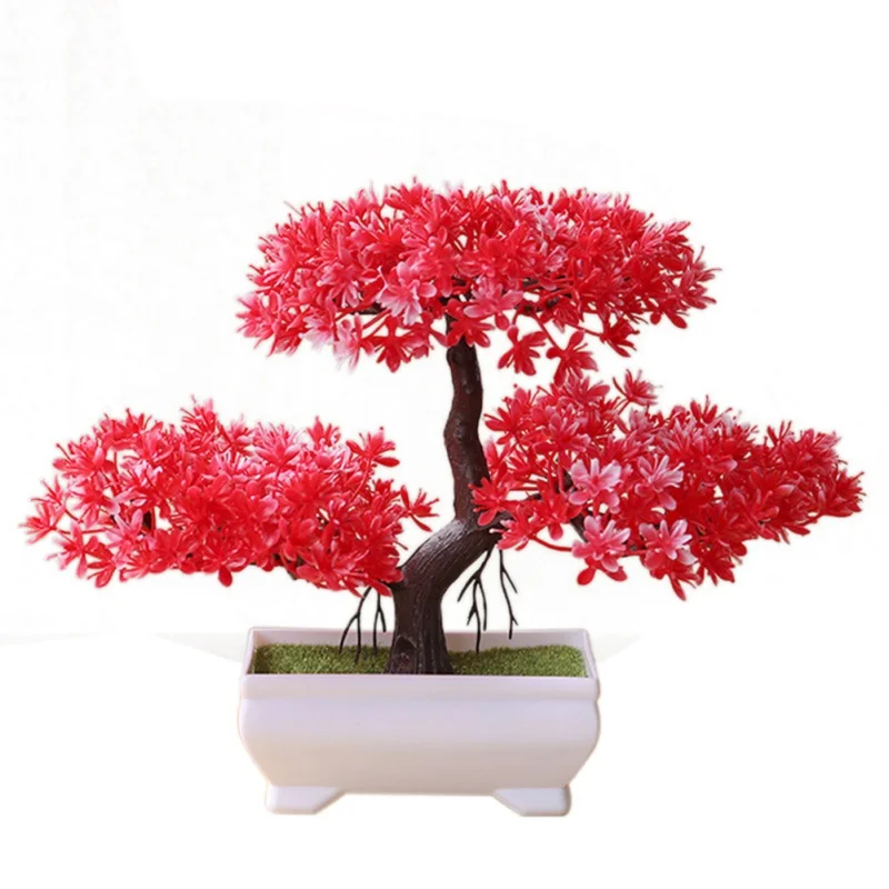

New 1PCS Artificial Plants Pine Greeting Guests Potted Plant Green Plant Artificial Plants Home Decor