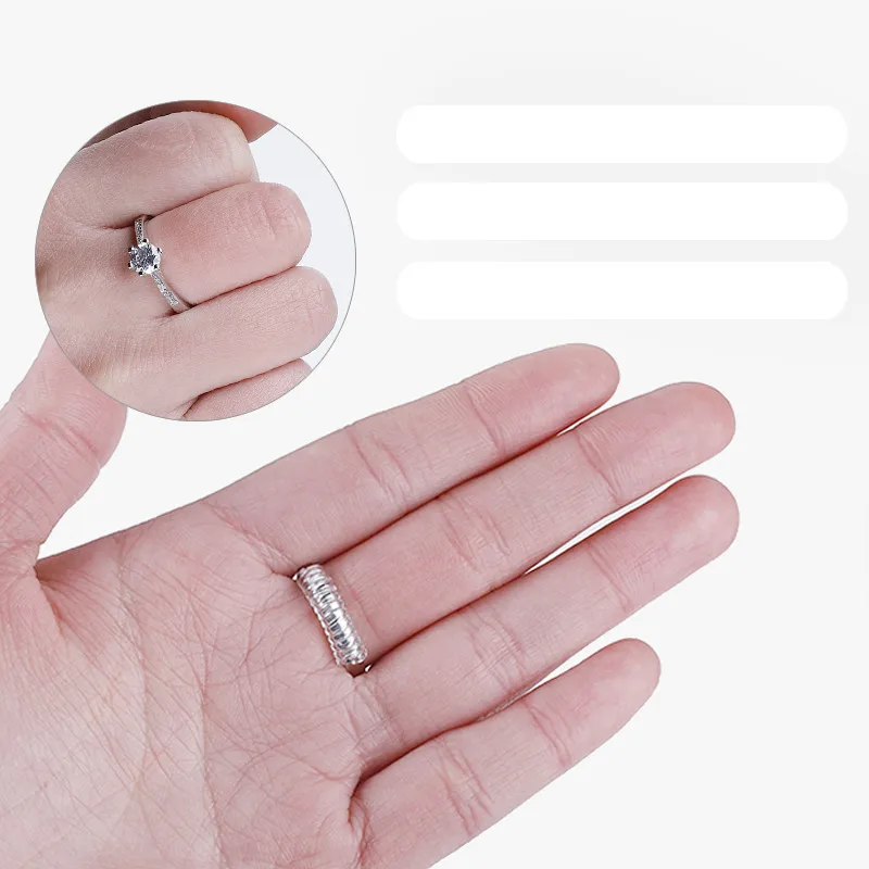 

4pcs Vintage Spiral Based Ring Size Guard Tightener Resizing Tools Jewelry Parts Spring Invisible Ring Adjustment