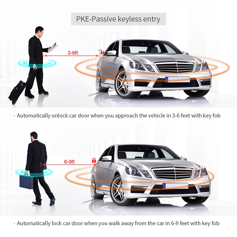 EASYGUARD умный ключ автосигнализация без ключа прыгающий код автоматический запуск