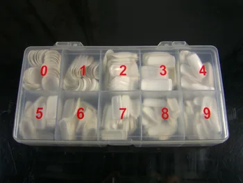 

500PCS/SET NAIL TIPS WHITE COLOR FULL COVER FALSE NAIL ART TIP ARTIFICIAL SALON NAIL TIPS + SOFT PLASTIC BOX