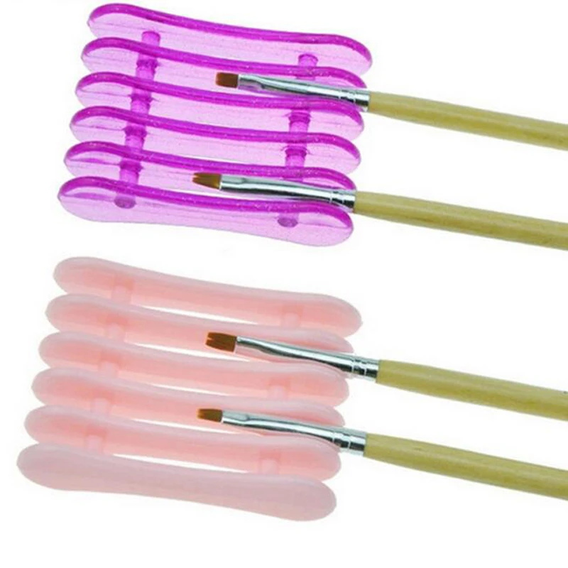 

New 5 Grid Nail Art Penholder Nail Salon Tools Brush Rack Accessory Carving UV Gel Crystal Pen Carrier Storage Nail Art Tools