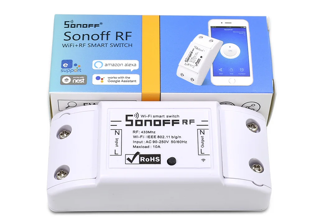 Sonoff Basic/RF wifi переключатель, беспроводной пульт дистанционного управления, умный переключатель, wifi модуль автоматизации, набор таймера для самостоятельной сборки, работает с Alexa 10A/2200W