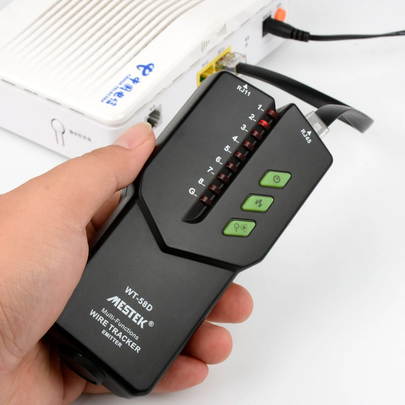 MESTEK RJ11 RJ45 No Interference Telephone Wire Tracker Tracer Toner Ethernet Lan Network Cable Tester NVC Detector Line Finder