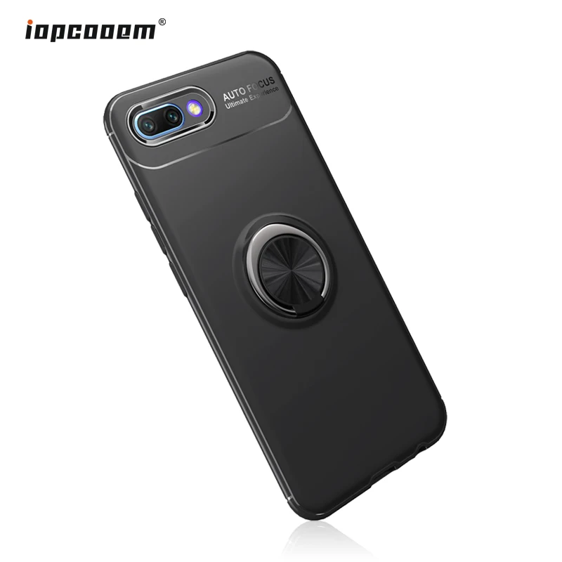 

Luxury Case For Huawei Honor 10 Case Rotating Finger Ring Holder Matte Soft Silicone Back Cover For Huawei Honor 10 Coque5.8