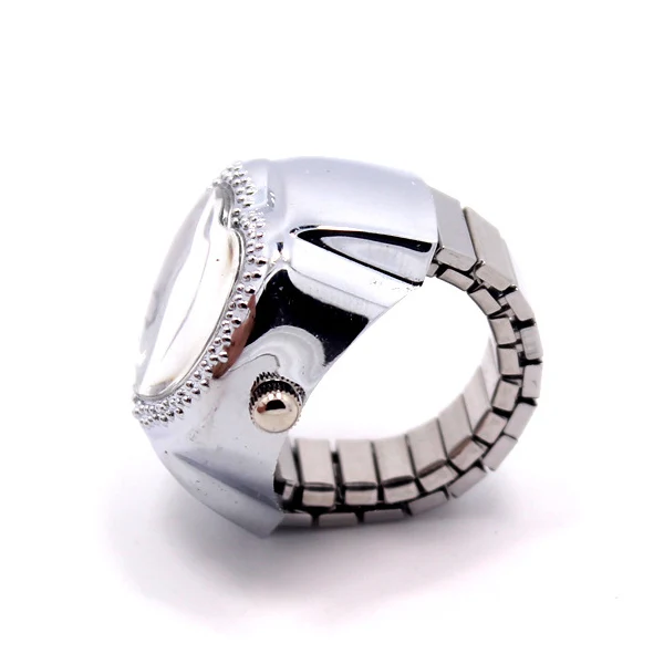 Стильное женское кольцо, часы с сердцем, женские часы, узор в горошек, регулируемые 4,2-6,6(см), кольца, кварцевые часы~ LXH