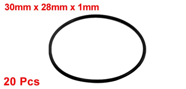 Uxcell 20 шт./партия толщина 1 мм промышленные резиновые уплотнительные кольца Id 24 25 26 27 28 30