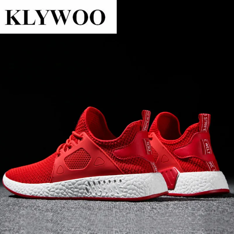 

KLYWOO Fashion Men Shoes Casual Weaving Fly Mesh Breathable Light Soft Men Casual Shoes Male Trainers Sneakers Zapatos Hombre
