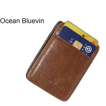 

OCEAN BLUEVIN First Layer Leather Card Holder Leather Card Package Men And Women Card Sets Bank Card Set Retro Style