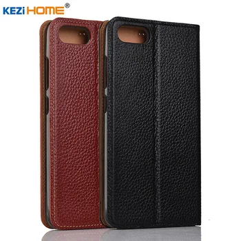 

Luxury Genuine case for Huawei honor V10 Kezihome Flip Leather Cases honor V10 phone tpu inside protective