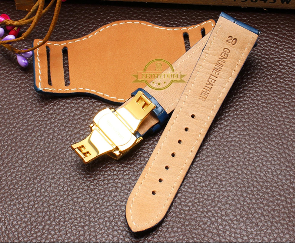 Восстанавливающий браслет из натуральной кожи 18 мм 20 мм 22 мм ремешок для часов мужские ремешки для часов с матовым РЕМЕШКОМ НАРУЧНЫЕ ЧАСЫ синий браслет