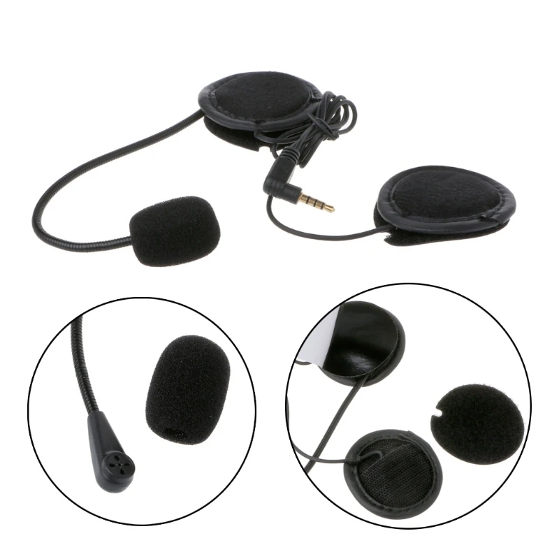 Microphone Speaker Soft Accessory For Motorcycle Intercom Work with 3.5mm-plug