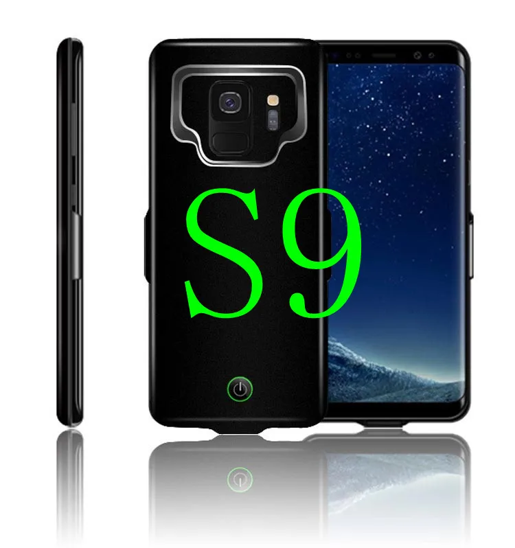 Чехол для зарядки аккумулятора для samsung Galaxy S8, S9 Plus, Note 9, A8 Plus,, чехол для зарядного устройства, запасная упаковка, внешний аккумулятор, чехол, Capa - Цвет: S9-Black