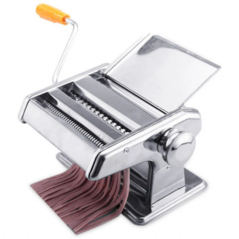 

Stainless Steel Manual Linguine Pasta Maker Noodle Spaghetti Press Machine Cutter Dough Sheeter Ravioli Dumplings Shell Mold