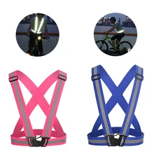 Ночной бег велопрогулки светящийся ремень для бега защитный светоотражающий жилет Регулируемая перевязь велосипедный пояс для спорта на открытом воздухе жилет 35*5 см ночь