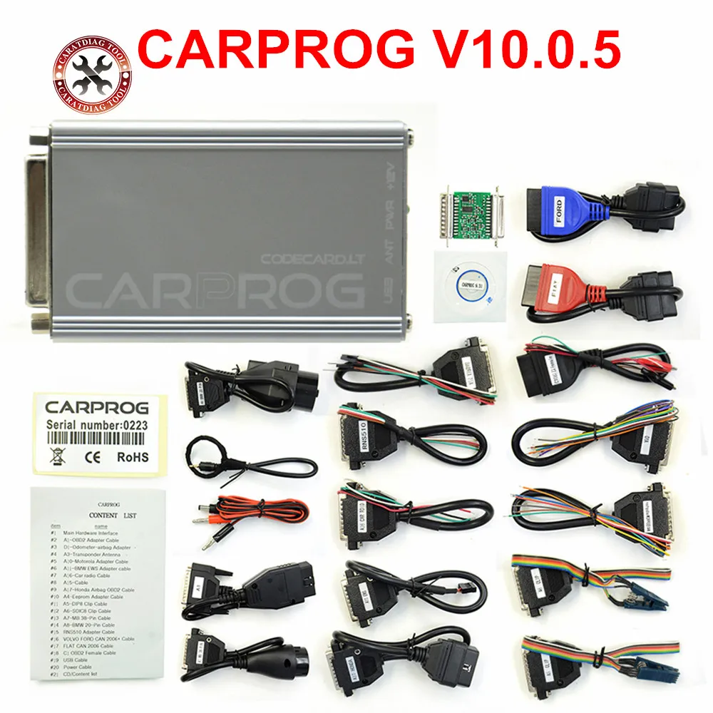 Newest CARPROG Full Set V10.0.5 Programmer Auto Repair Airbag Reset