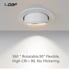 [DBF] вращающийся на 360 градусов светодиодный потолочный светильник 7 Вт 10 Вт 12 Вт 15 Вт 20 Вт для магазина одежды