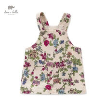 DB3698 davebella летние девочка flowerprinted платье детское платье детская одежда рождения платье новорожденных девочек костюмы