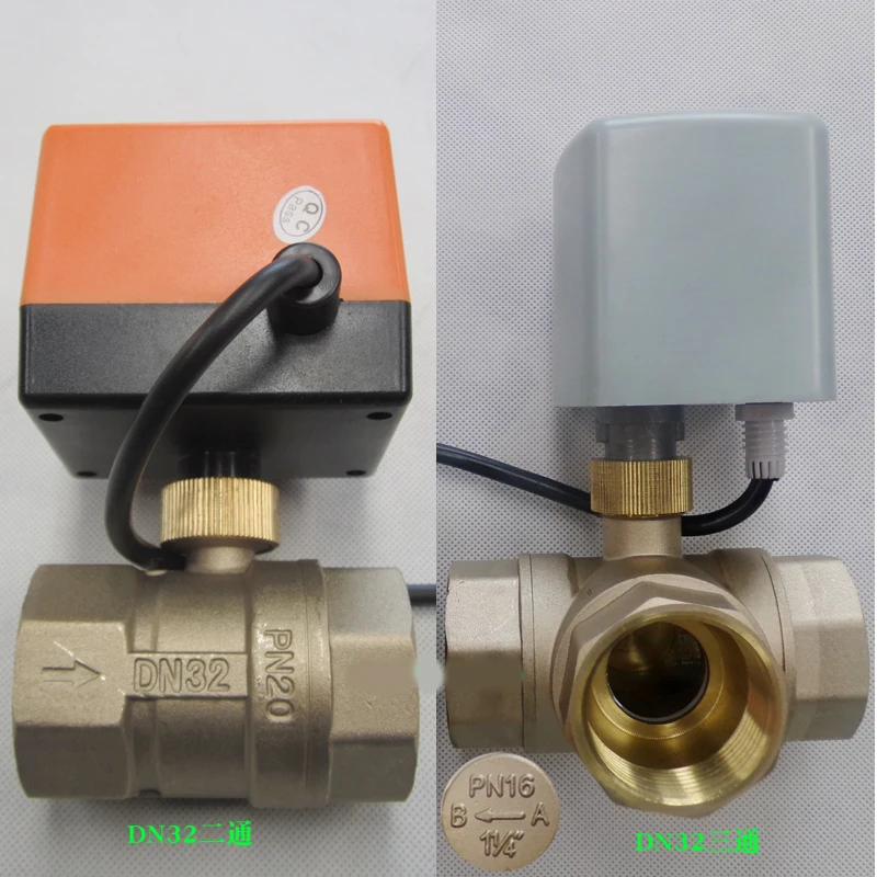

220V Confluence/split T-type L-type 1.2/1.5-inch Two-way Three-way Electric Ball Valve DN15 20 25 32 40