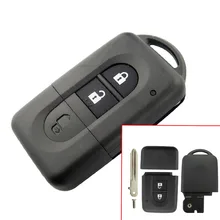 2 кнопки дистанционного ключа оболочки без логотипа для Nissan Micra Xtrail Qashqai Juke Duke Uncut Blade Брелок чехол Замена