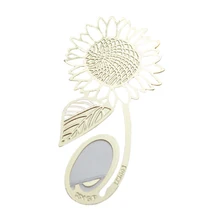 Доступная металлическая Закладка с подсолнухами листового металла подарочная сувенирная книга для чтения различных форм