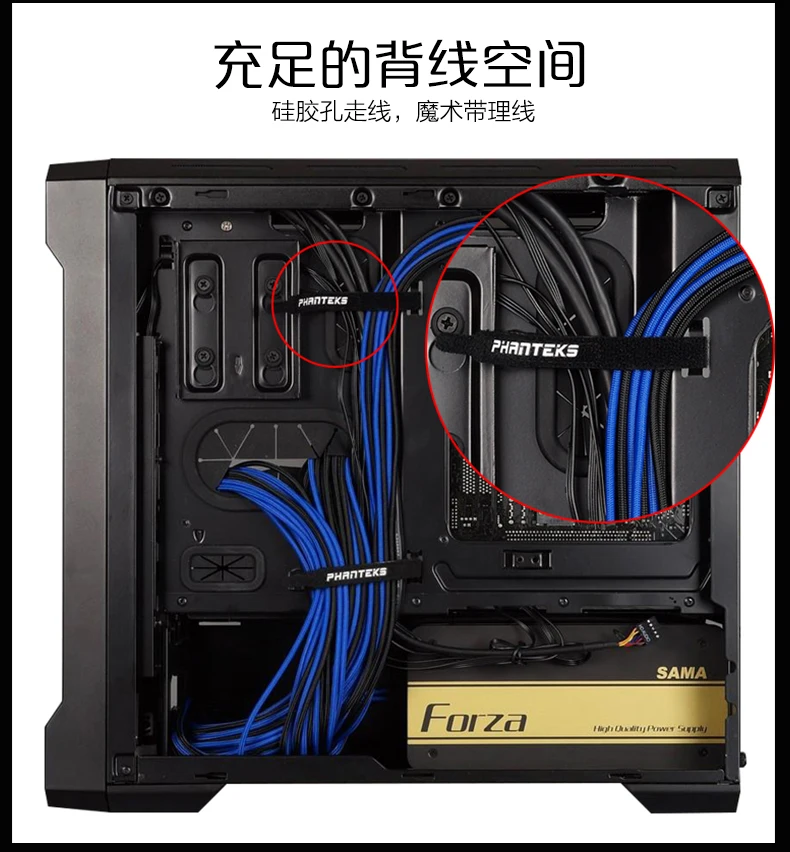 PHANTEKS 215PTG Mini-ITX RGB computer case(ITX motherboard / 280 water cooled / long graphics / with silent 140mm fan