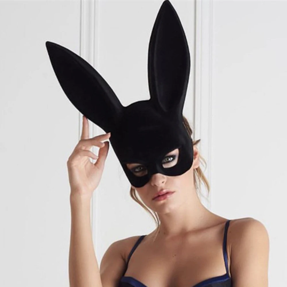 New Sexy Cool Rabbit Head Latex Mask Cat Girl Halloween Ball Fancy Dress Costume Cosplay Moive Saw Gift New