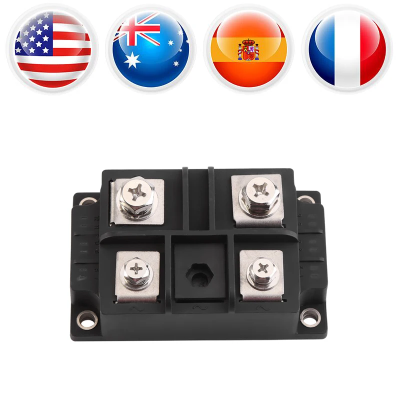

1Pcs Single-Phase Diode Bridge Rectifier 400A 1600V High Power 4 Terminals Power Module Black New Arrival Local Fast Shipping