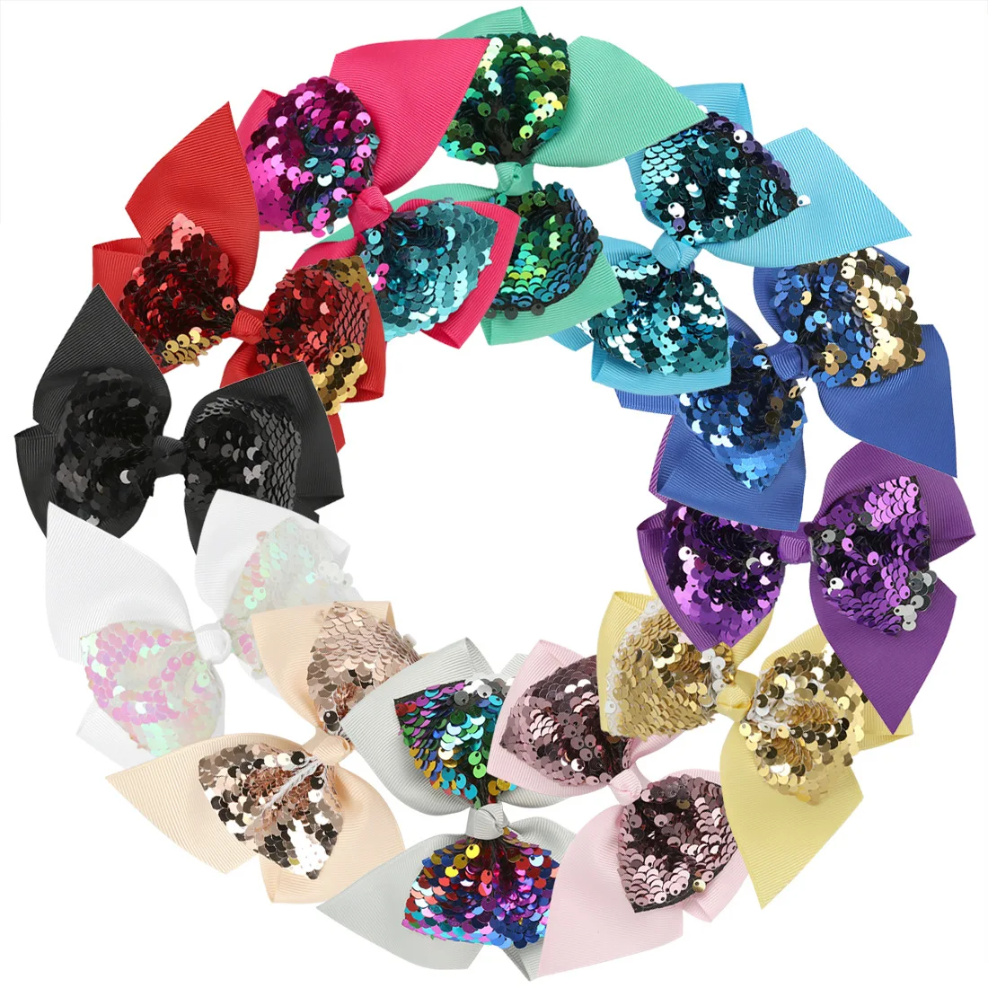 

Hot Sell Sequins Bow Hair Card Children Fashion Handmade Bow Hair Clip Hairpin Lovely Baby Hair Accessories Big Bowknot Barrette