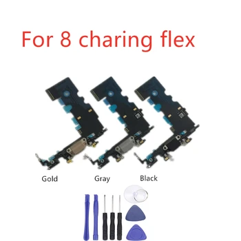 

1pcs Charging Port Flex Cable for iPhone 8 8G 4.7 Inch USB Dock Connector Charger Microphone Repair Parts +Assemle Tools