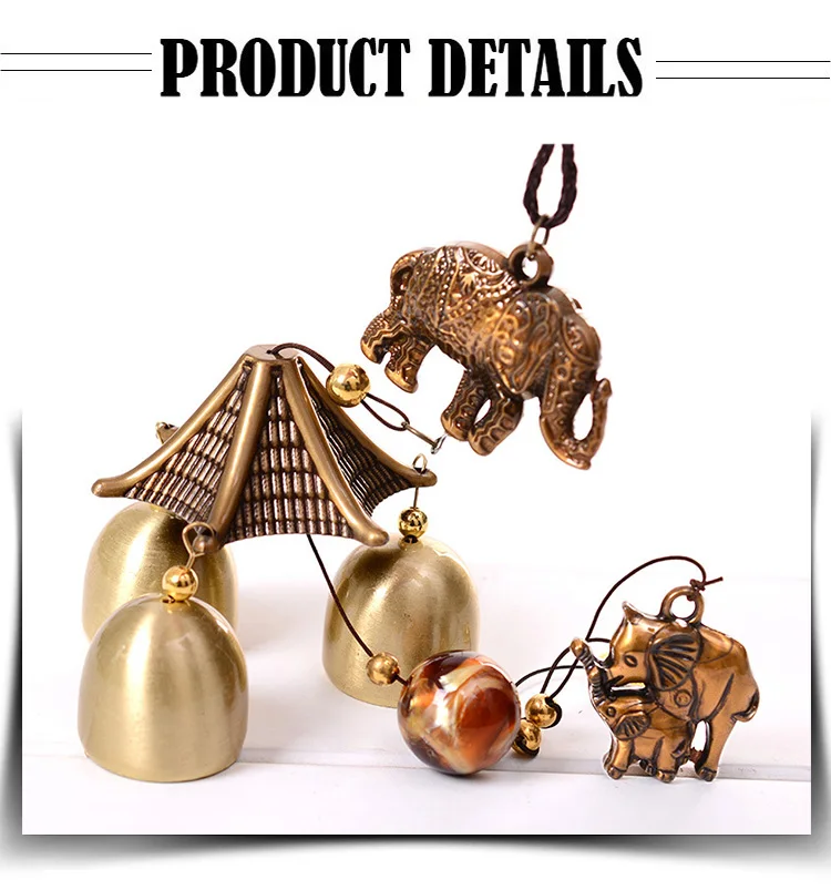 Vantage Lucky Fish Bell благословение фэн-шуй колокольчик ветра для удачи Фортуны слон домашний Автомобиль подвесной Декор подарок ремесла