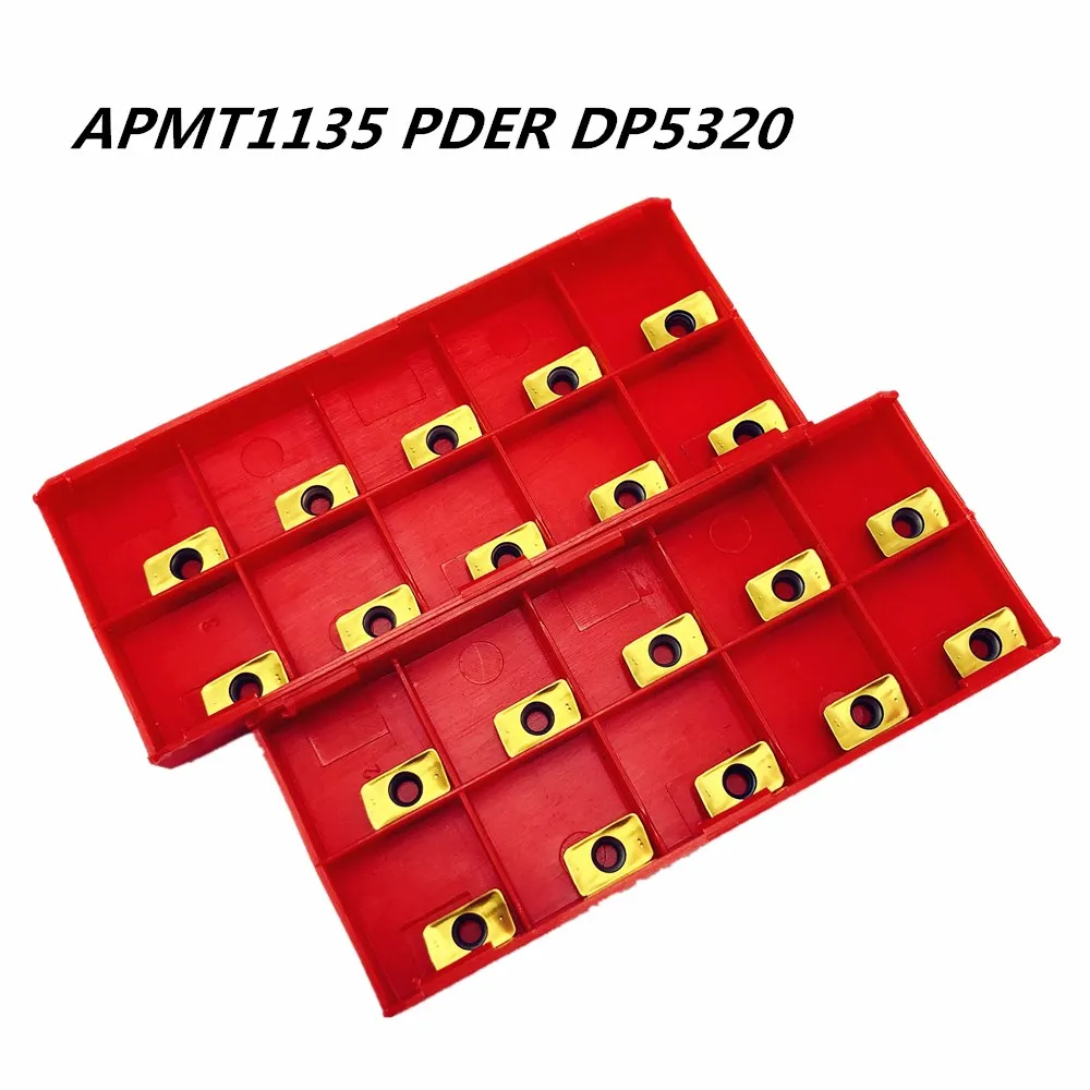 

10PCS Lathe tool APMT1135 PDER DP5320 new high quality carbide blade metal turning tool APMT1135 lathe tool CNC milling cutter