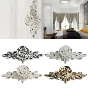 European style Rose Kitchen Cabinet Drawer Cupboard Furniture Pull Door Knob Handle 103mm retro rose handle 2022W